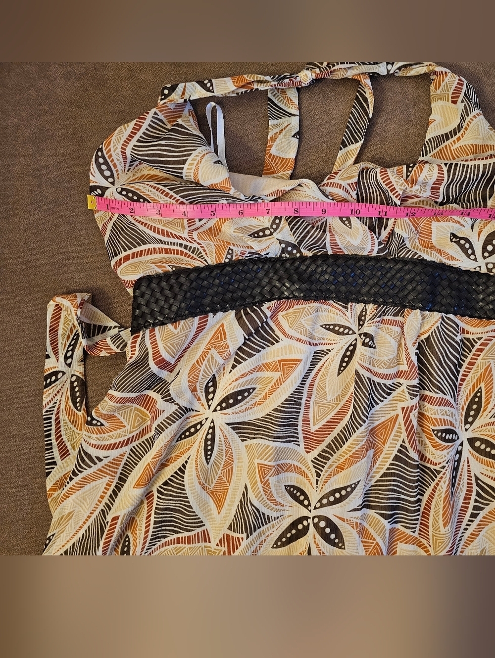 Rabbit Rabbit Rabbit Halter Style Surplice Front Floral Print Maxi Dress Size 16 - Picture 13 of 16